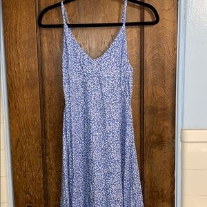 Cerulean blue & white summer dress. Size small.